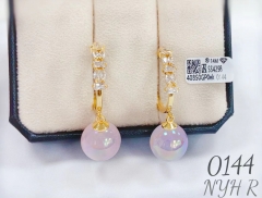 Pink pearl gold/silver earring