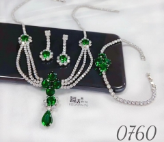 Artificial gemstone exquisite jewelry set