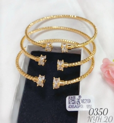 Simple style gold bracelet set