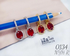 Red gem exquisite pendant earrings