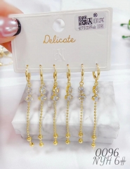 Whiter Gem Chain Earrings