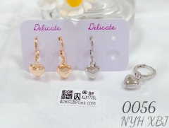 Glossy heart  pendant earring