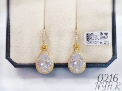 Dazzling gem gold/silver earrings