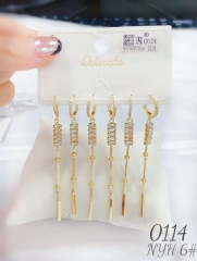 Whiter Gem Chain Gold/Silver Earrings