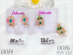 Colorful pattern bright earrings