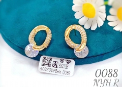 Whiter Gemstone Style Gold Earrings