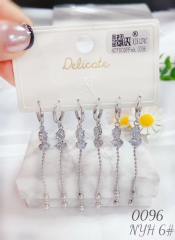 Whiter Gem Chain Earrings