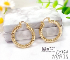 Glossy round arc gold/silver earring