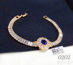 Artificial gemstone exquisite blue gem bangle