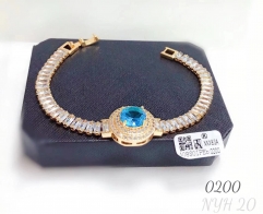 Artificial gemstone exquisite blue gem bangle