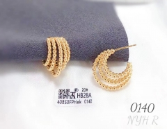 Irregular gold earrings