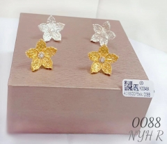 Flower style bright earrings