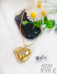 Polishing heart bright necklace