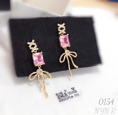 Pink gem exquisite pendant earrings