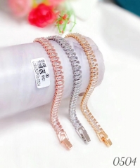 Artificial gemstone exquisite bangle set