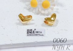 Heart style gold earring