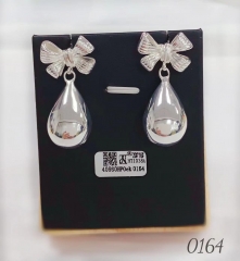 Bow Drop Silver/Gold Color Earrings