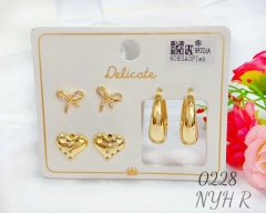 Irregular gold earrings