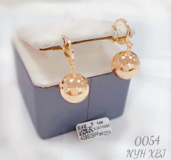 Polished Large Bead Gold/Silver Drop Earrings