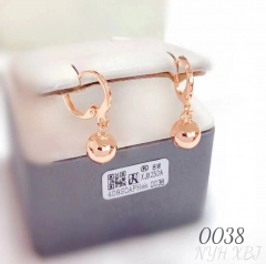 Rose gold pendant beads earring