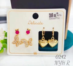 Simple style gold earring