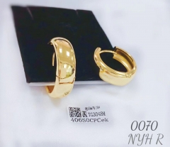 Round arc style gold earring