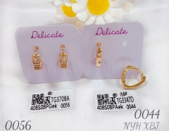 Simple style gold earring