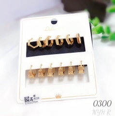 Irregular gold earrings