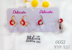 Red gem exquisite earrings