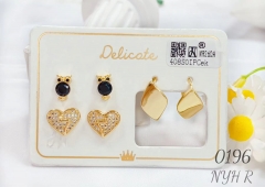 Artificial gemstone exquisite earring