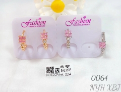 Exquisite pink gem earring