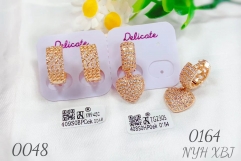 Artificial gemstone exquisite earring