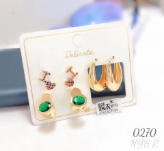 Artificial gemstone exquisite earring