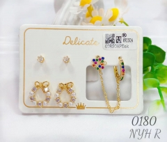 Artificial gemstone exquisite earring