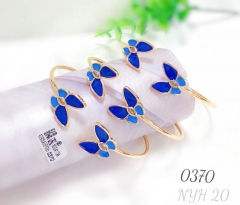 Blue btterfly glod bangle set