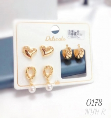 Irregular gold earrings