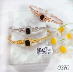 Bracelet set gold black zirconia