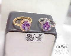 Purple zircon bright ring