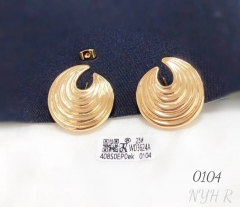 Irregular arc style gold/silver color earrings