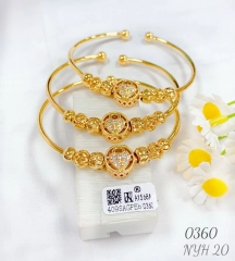 Beads style fashion gold bangle set