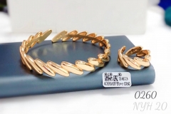 Shiny Polished Simple style gold/silver bangle ring set