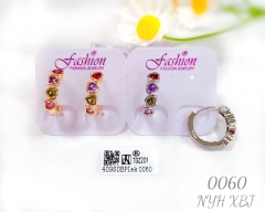 Colorful zircon shiny earrings