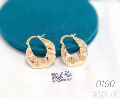 Glossy round arc gold/silver earring