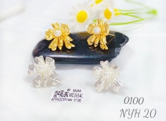 Dazzling flower pearl earring