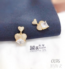 Exquisite heart gem earring