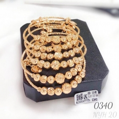 Beads style fashion gold bangle set (child style)