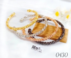 Irregular texture colorfuyl bangle set