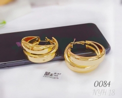 Irregular gold earrings