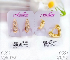 Simple style shiny earring