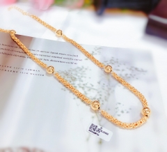 Simple beaded rose gold bangle